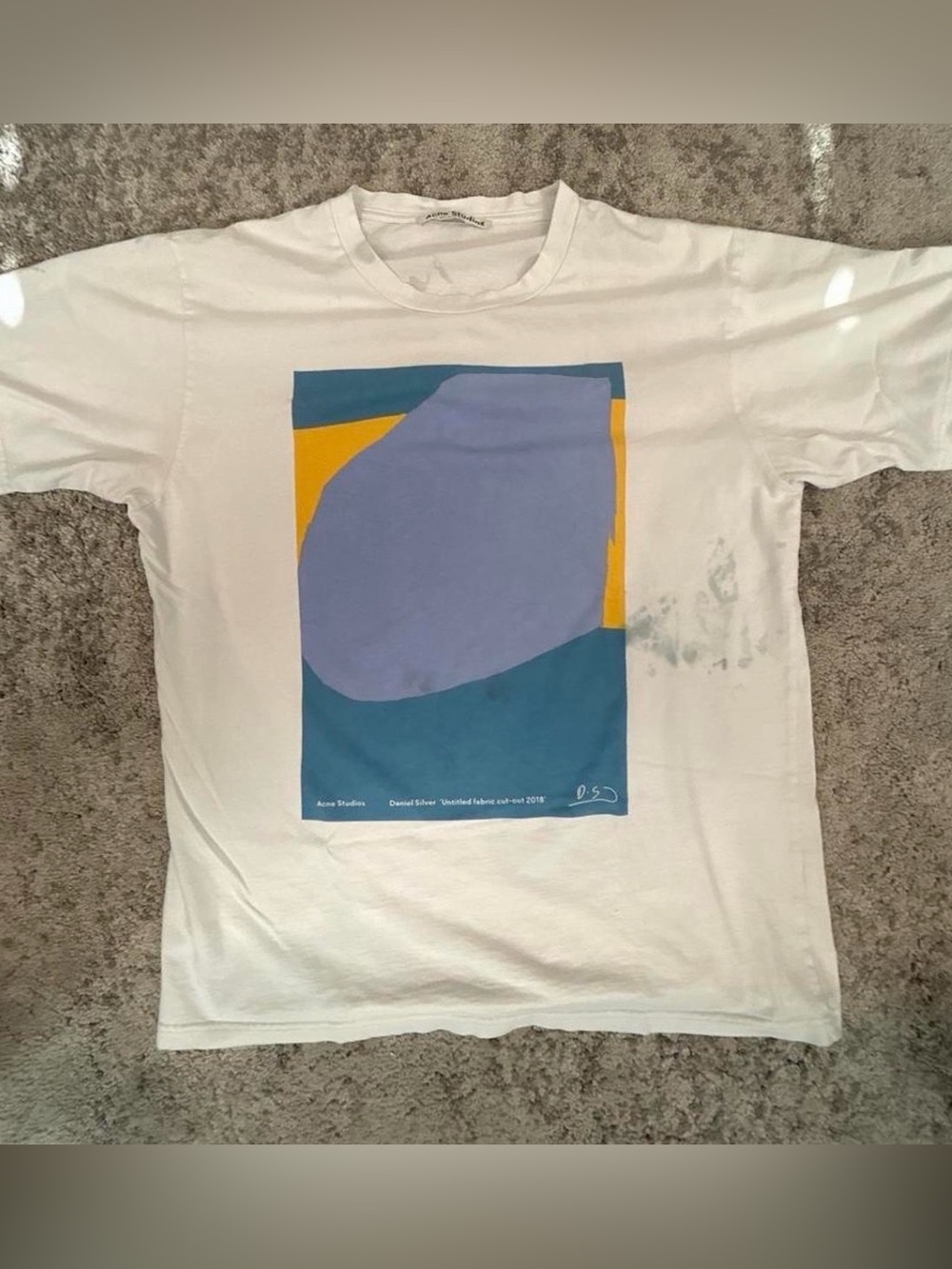 Acne Studio White Graphic Daniel Silver edition